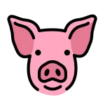 Pig Face SVG Icon